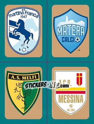 Sticker Scudetti Martina Franca - Matera - Melfi - Messina - Calciatori 2015-2016 n. 864 - Panini
