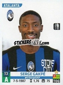 Sticker Serge Gakpé - Calciatori 2015-2016 - Panini