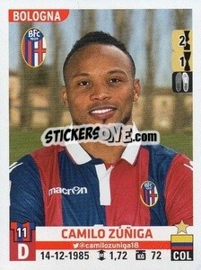 Cromo Camilo Zúñiga - Calciatori 2015-2016 - Panini