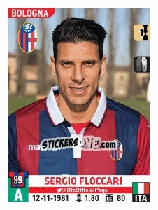 Cromo Sergio Floccari - Calciatori 2015-2016 - Panini
