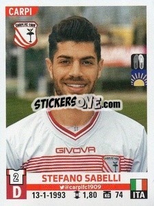 Figurina Stefano Sabelli - Calciatori 2015-2016 - Panini