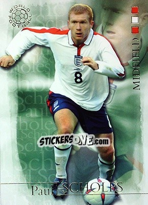 Sticker Paul Scholes - World Football 2004 n. 34 - Futera