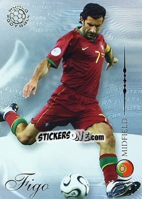 Cromo Figo Luis - World Football 2007 - Futera