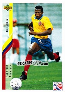 Cromo Faustinho Asprilla - World Cup USA 1994 - Upper Deck