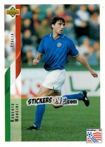 Figurina Roberto Mancini - World Cup USA 1994 - Upper Deck