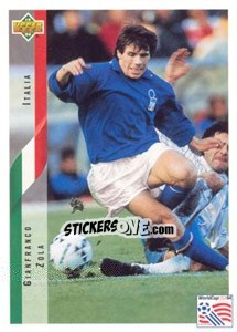 Sticker Gianfranco Zola - World Cup USA 1994 - Upper Deck
