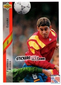 Sticker Fernando Hierro - World Cup USA 1994 - Upper Deck