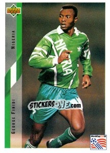 Sticker Georges Finidi - World Cup USA 1994 - Upper Deck