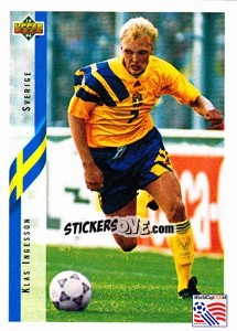 Cromo Klas Ingesson - World Cup USA 1994 - Upper Deck