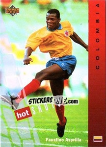 Sticker Faustino Asprilla - World Cup USA 1994 - Upper Deck