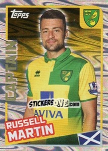 Figurina Russell Martin - Premier League Inglese 2015-2016 - Topps