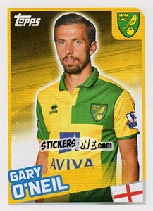 Figurina Gary O'Neil - Premier League Inglese 2015-2016 - Topps