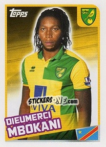 Sticker Dieumerci Mbokani - Premier League Inglese 2015-2016 - Topps