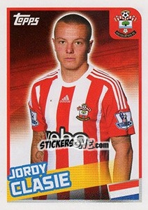 Figurina Jordy Clasie - Premier League Inglese 2015-2016 - Topps