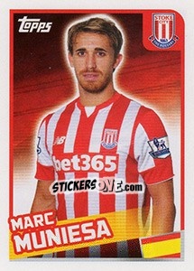 Sticker Marc Muniesa - Premier League Inglese 2015-2016 - Topps