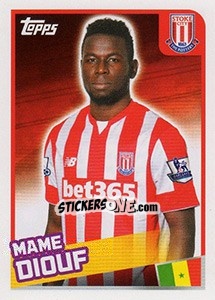 Sticker Mame Diouf - Premier League Inglese 2015-2016 n. 364 - Topps