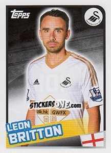 Sticker Leon Britton - Premier League Inglese 2015-2016 - Topps