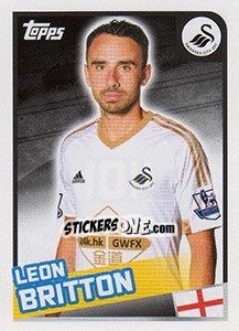 Cromo Leon Britton - Premier League Inglese 2015-2016 - Topps