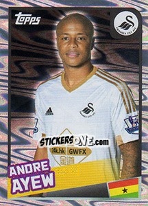 Figurina Andre Ayew - Premier League Inglese 2015-2016 - Topps