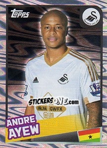 Sticker Andre Ayew - Premier League Inglese 2015-2016 n. 410 - Topps