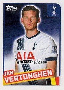 Cromo Jan Vertonghen - Premier League Inglese 2015-2016 - Topps