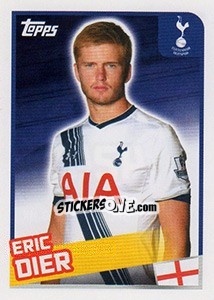 Sticker Eric Dier - Premier League Inglese 2015-2016 n. 424 - Topps