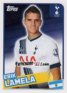 Sticker Erik Lamela - Premier League Inglese 2015-2016 n. 428 - Topps