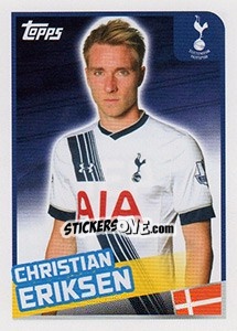 Sticker Christian Eriksen - Premier League Inglese 2015-2016 n. 431 - Topps