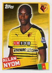 Figurina Allan Nyom - Premier League Inglese 2015-2016 - Topps