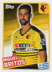Sticker Miguel Britos - Premier League Inglese 2015-2016 - Topps