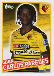 Figurina Juan Carlos Paredes - Premier League Inglese 2015-2016 - Topps