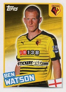 Figurina Ben Watson - Premier League Inglese 2015-2016 - Topps