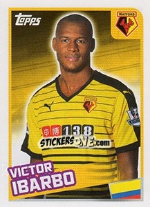 Sticker Victor Ibarbo - Premier League Inglese 2015-2016 n. 456 - Topps