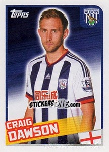 Figurina Craig Dawson - Premier League Inglese 2015-2016 - Topps