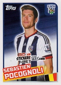 Sticker Sebastien Pocognoli - Premier League Inglese 2015-2016 - Topps