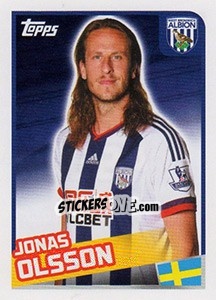 Figurina Jonas Olsson - Premier League Inglese 2015-2016 - Topps