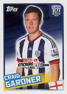 Sticker Craig Gardner - Premier League Inglese 2015-2016 - Topps