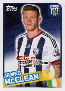 Figurina James McClean - Premier League Inglese 2015-2016 - Topps