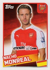 Sticker Nacho Monreal - Premier League Inglese 2015-2016 - Topps