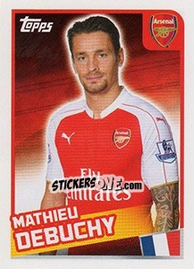 Sticker Mathieu Debuchy - Premier League Inglese 2015-2016 n. 37 - Topps