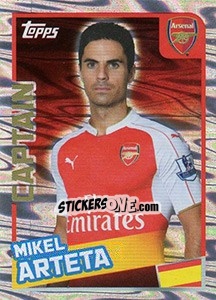 Figurina Mikel Arteta - Premier League Inglese 2015-2016 - Topps