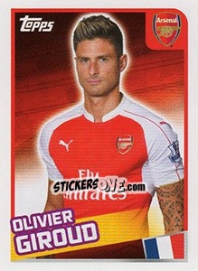 Sticker Olivier Giroud - Premier League Inglese 2015-2016 n. 49 - Topps
