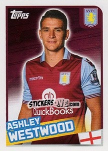 Sticker Ashley Westwood - Premier League Inglese 2015-2016 - Topps