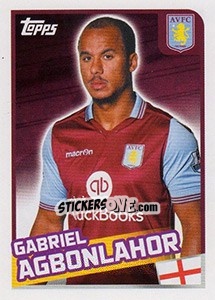 Figurina Gabriel Agbonlahor - Premier League Inglese 2015-2016 - Topps