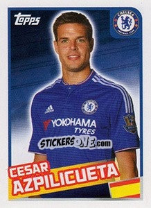 Sticker Cesar Azpilicueta - Premier League Inglese 2015-2016 n. 82 - Topps