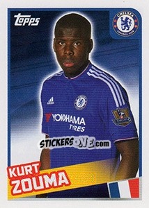 Figurina Kurt Zouma - Premier League Inglese 2015-2016 - Topps