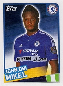 Sticker John Obi Mikel - Premier League Inglese 2015-2016 n. 85 - Topps