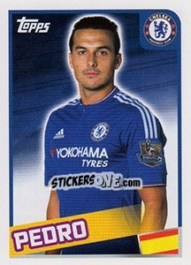 Sticker Pedro Rodríguez - Premier League Inglese 2015-2016 n. 92 - Topps