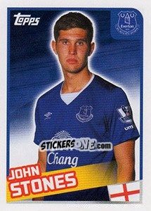 Figurina John Stones - Premier League Inglese 2015-2016 - Topps