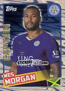 Sticker Wes Morgan - Premier League Inglese 2015-2016 - Topps